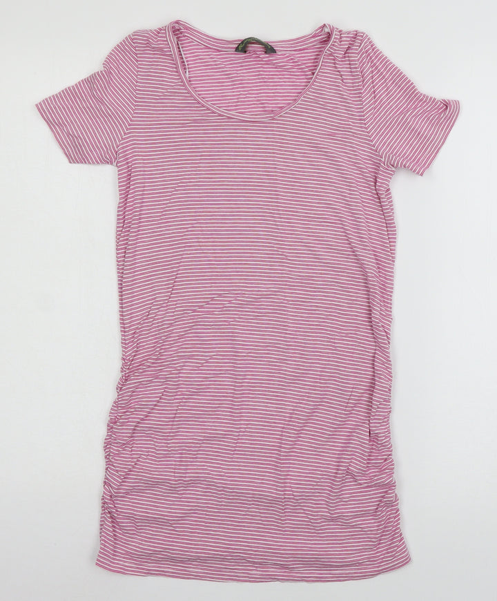 Blooming Marvellous Womens Pink Striped Jersey Basic T-Shirt Size S