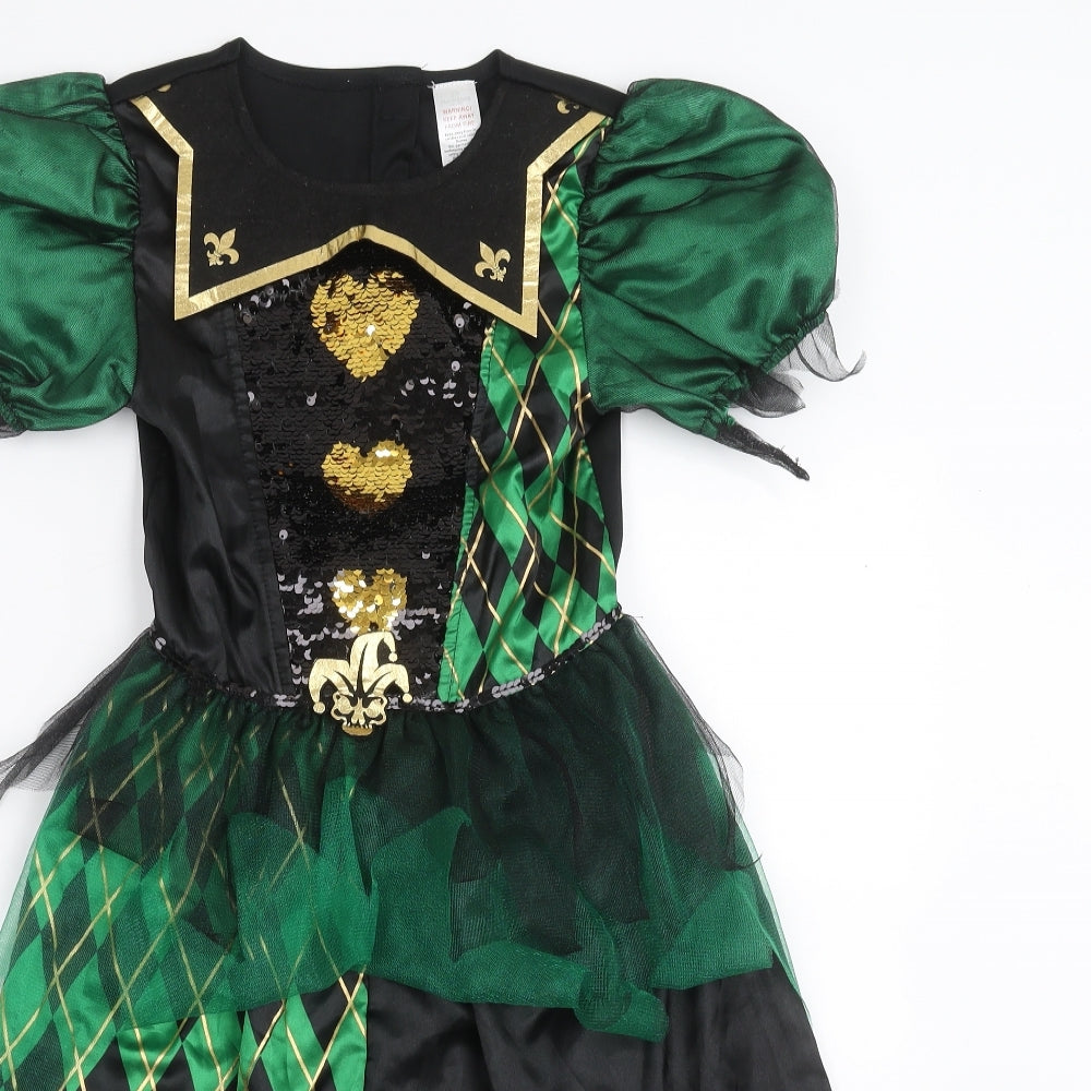 Morisons Girls Green   Ball Gown  Size 9-10 Years  - costume