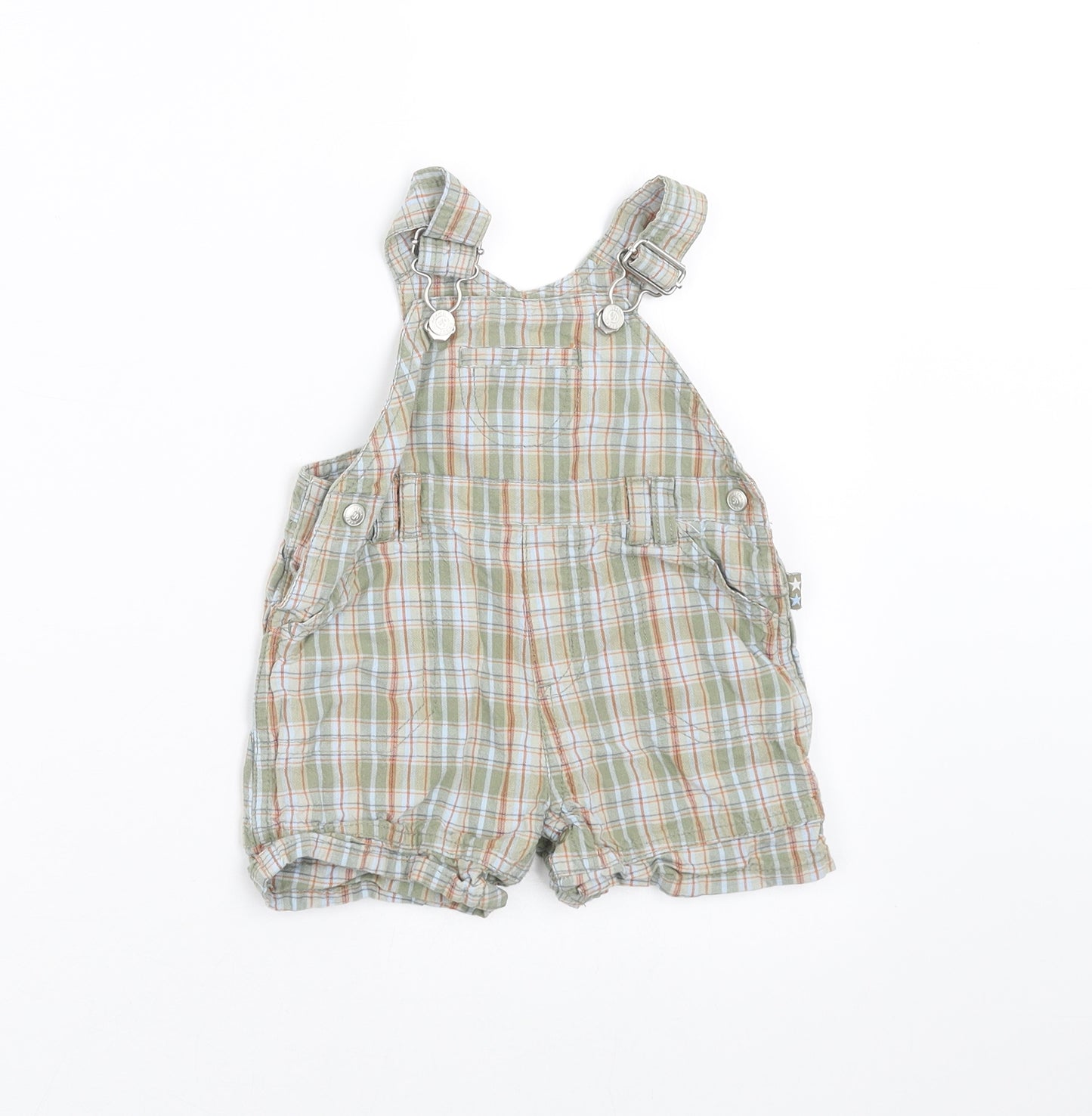 Adams Baby Green Check  Dungaree Outfit/Set Size 6-9 Months