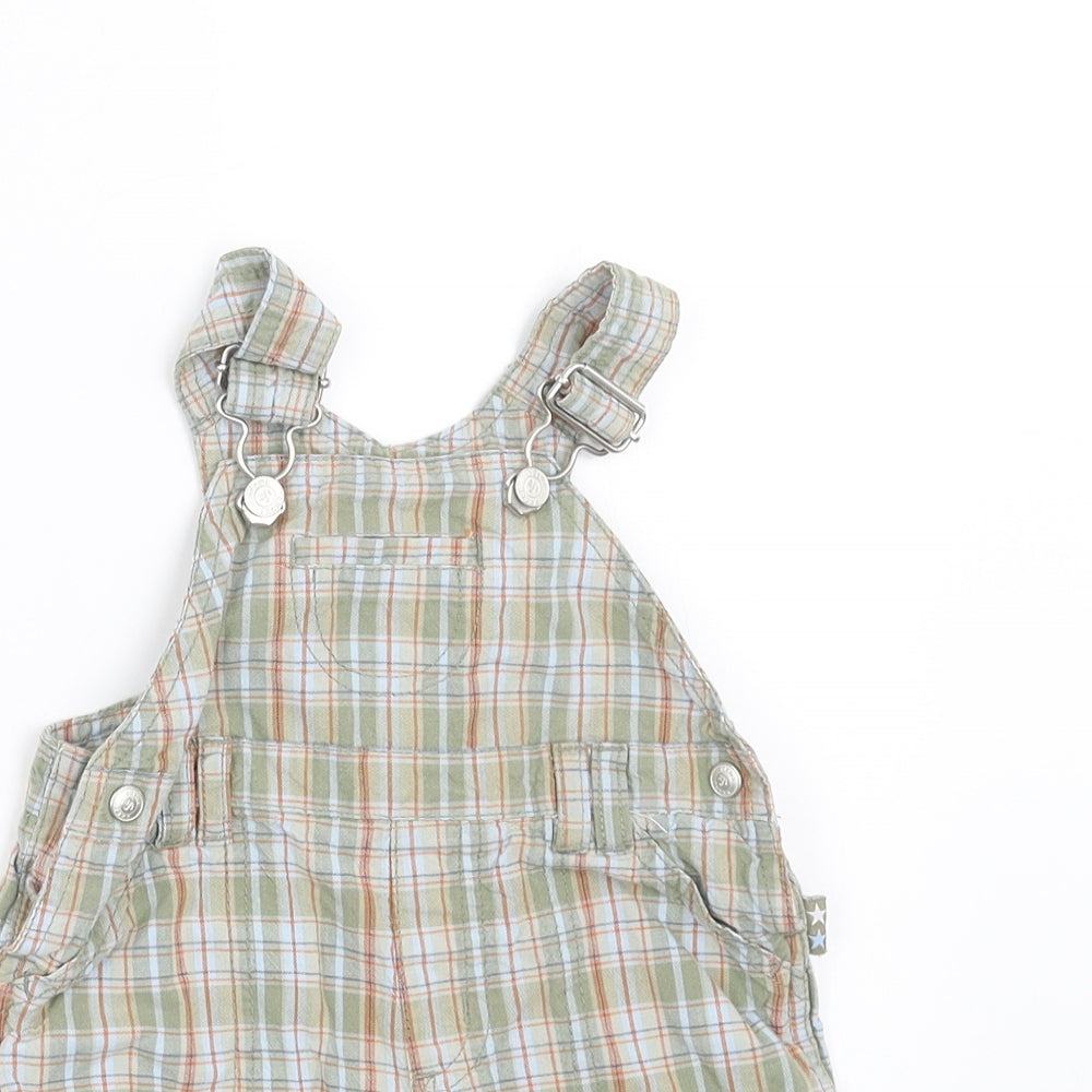 Adams Baby Green Check  Dungaree Outfit/Set Size 6-9 Months