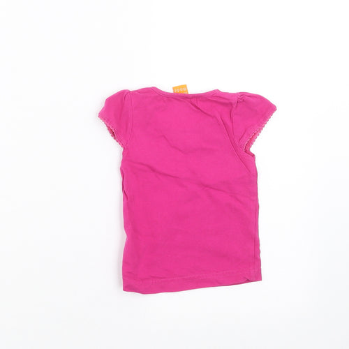 MINIMODE Girls Pink   Basic T-Shirt Size 6-9 Months