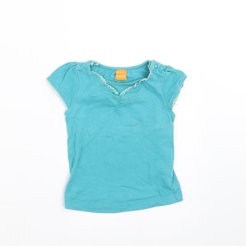 MINIMODE Girls Blue   Basic T-Shirt Size 6-9 Months