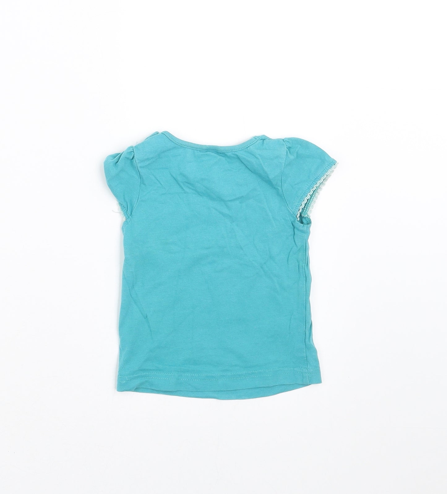 MINIMODE Girls Blue   Basic T-Shirt Size 6-9 Months