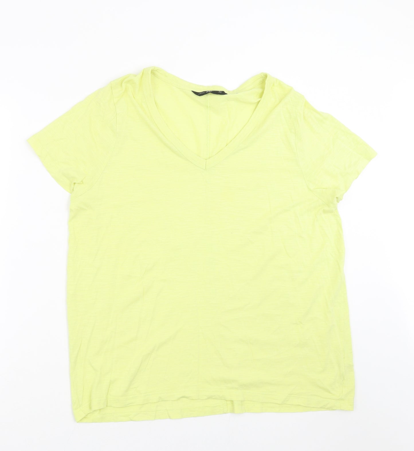 F&F Womens Yellow   Basic T-Shirt Size 18