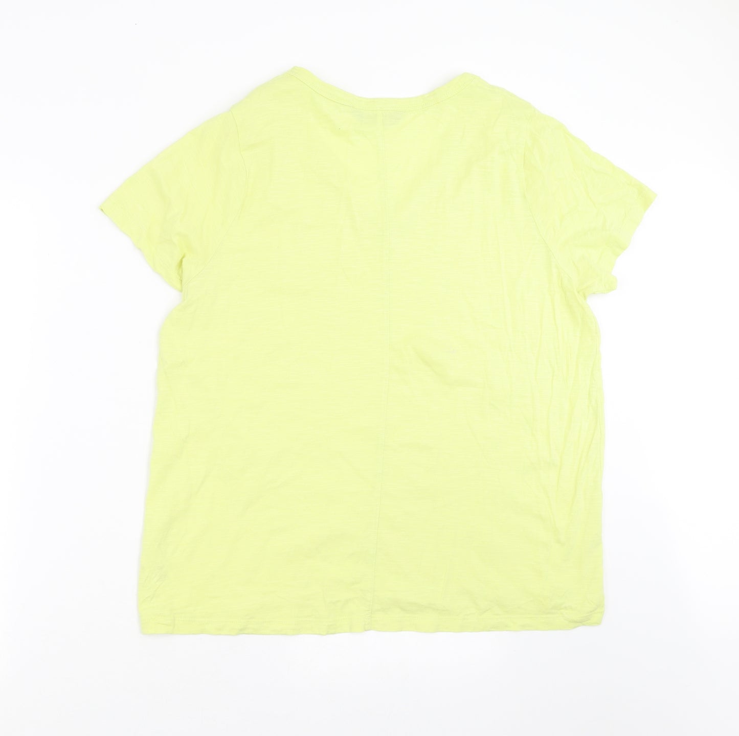 F&F Womens Yellow   Basic T-Shirt Size 18