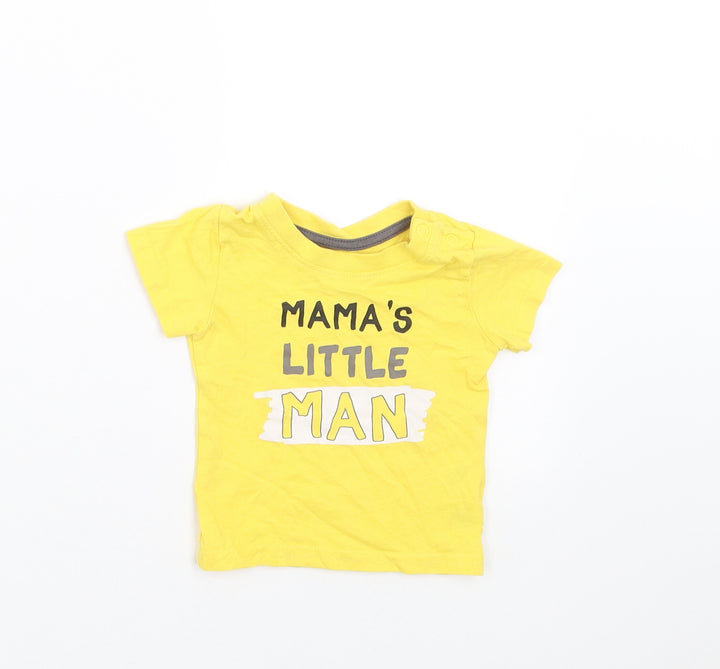 Primark Baby Yellow Basic T-Shirt Size 0-3 Months - little man