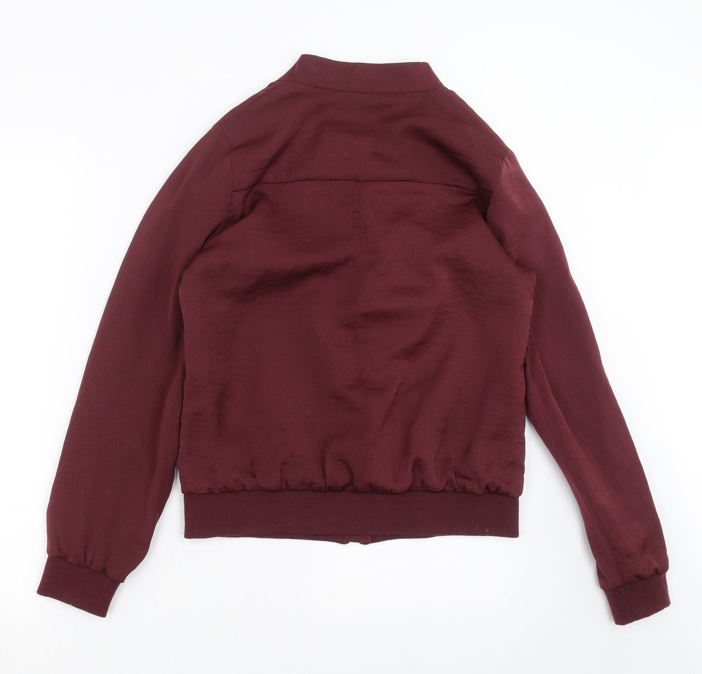 New Look Womens Purple   Bomber Jacket Jacket Size 10  - burgundy