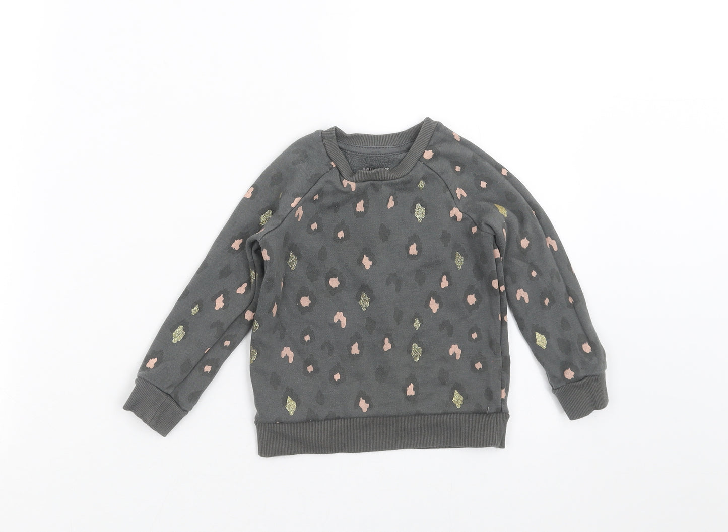 Primark Girls Green Animal Print  Pullover Jumper Size 12-18 Months