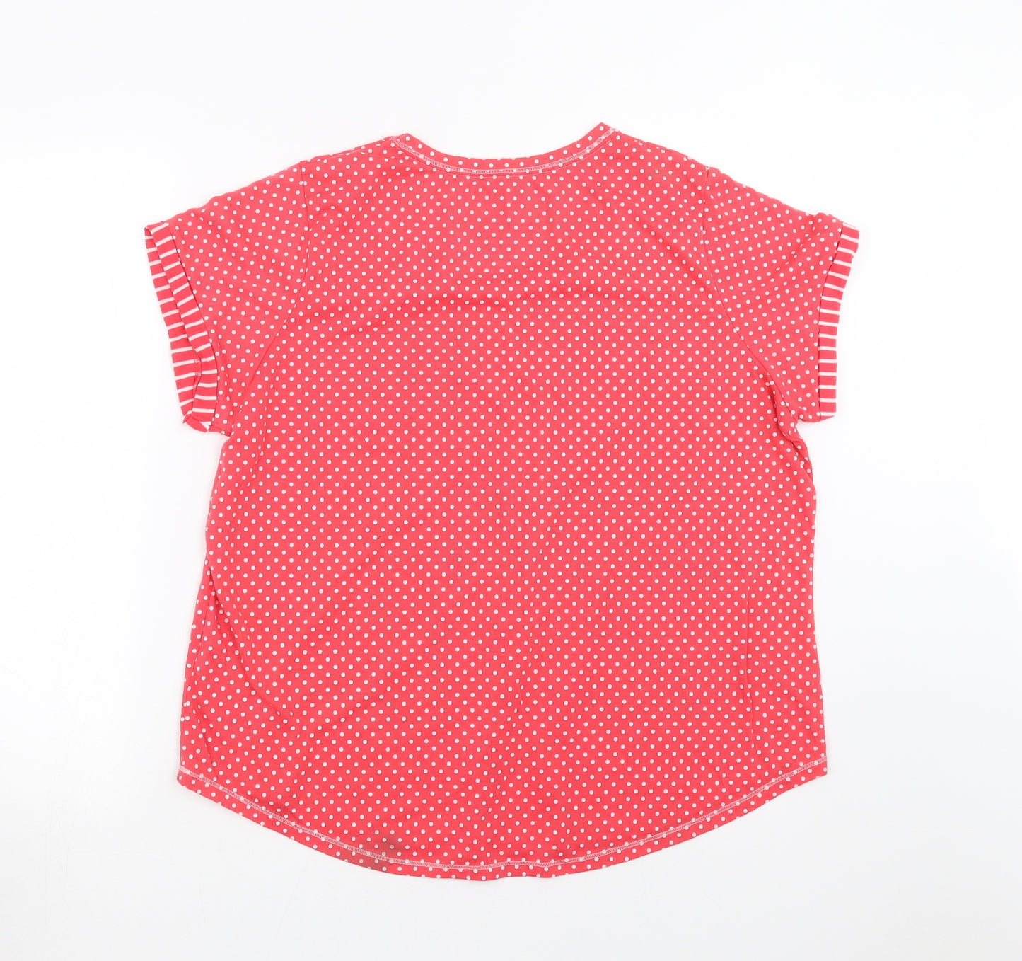Matalan Womens Pink Polka Dot  Top Pyjama Top Size 16