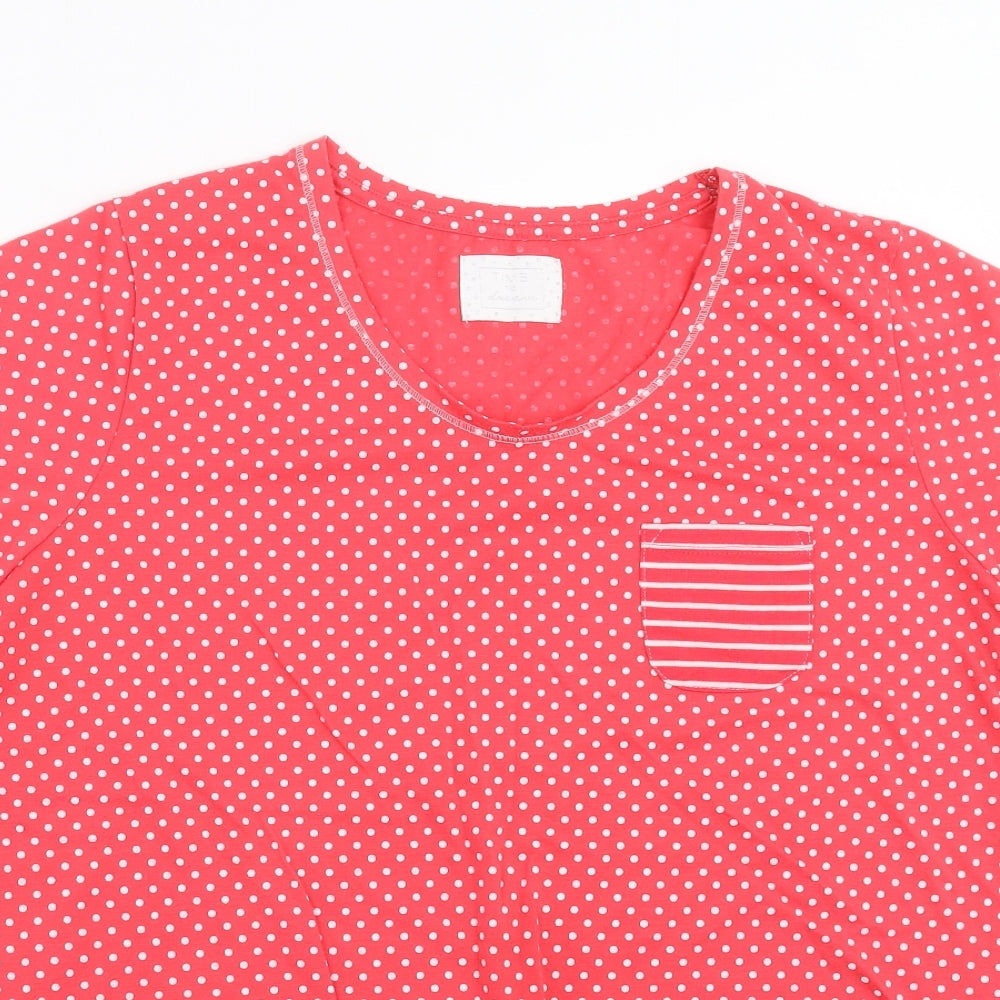Matalan Womens Pink Polka Dot  Top Pyjama Top Size 16