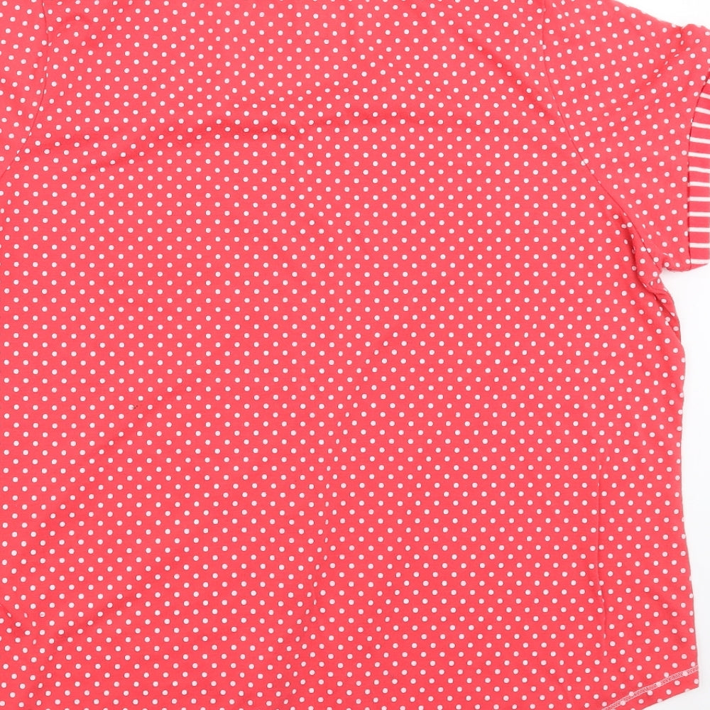 Matalan Womens Pink Polka Dot  Top Pyjama Top Size 16