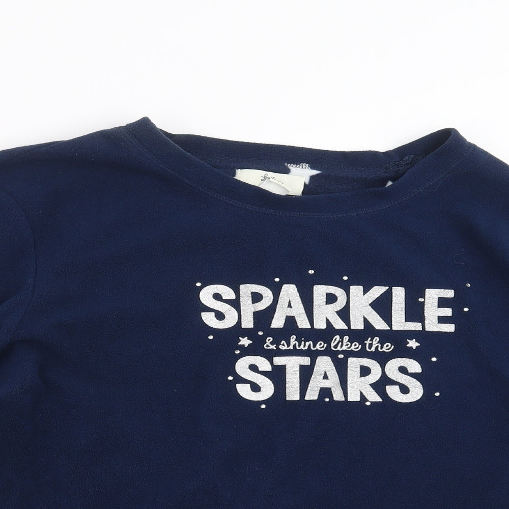 Primark Womens Blue Solid  Top Pyjama Top Size XL  - sparkle stars