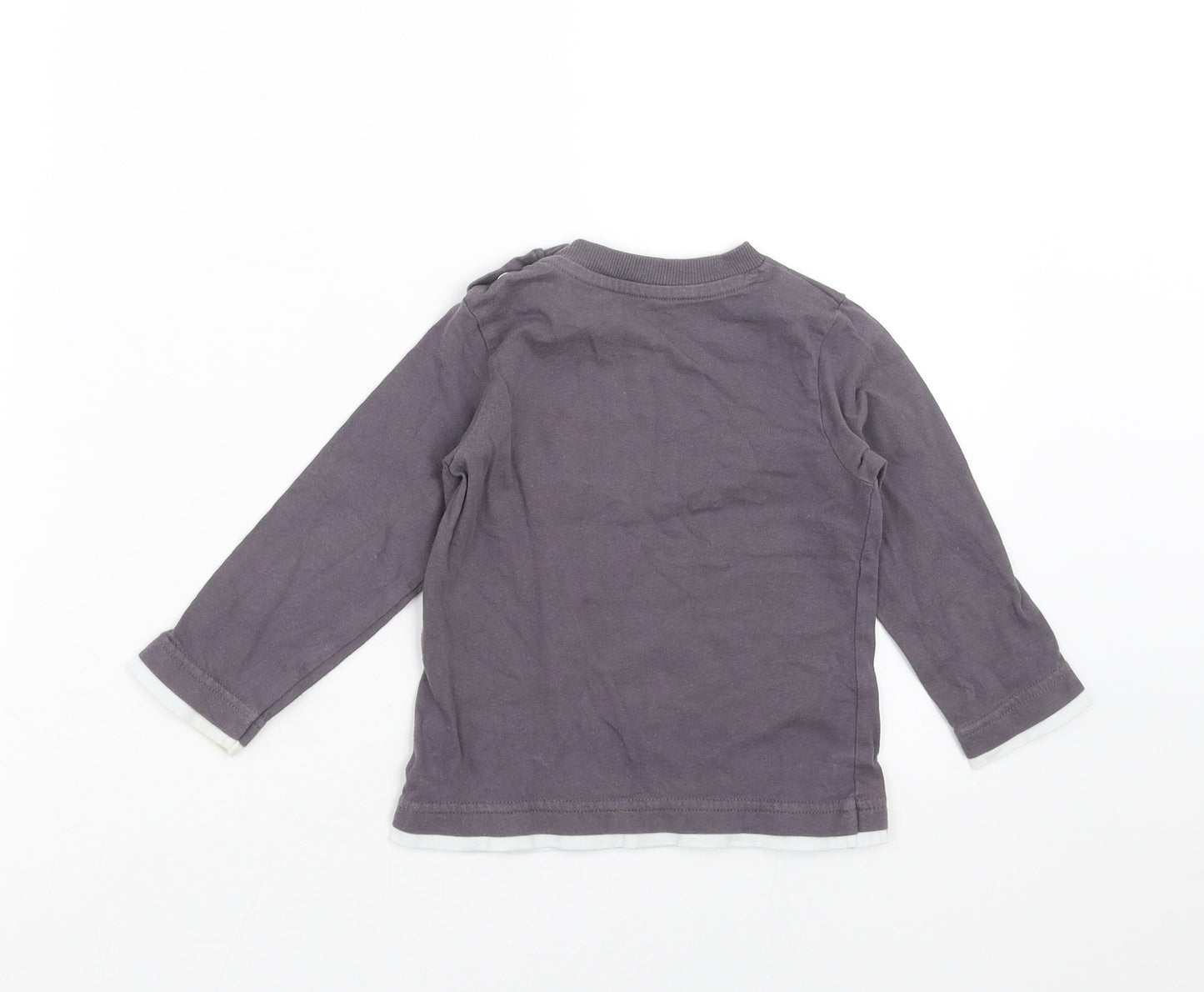 Nutmeg Boys Purple   Basic T-Shirt Size 12-18 Months  - dog