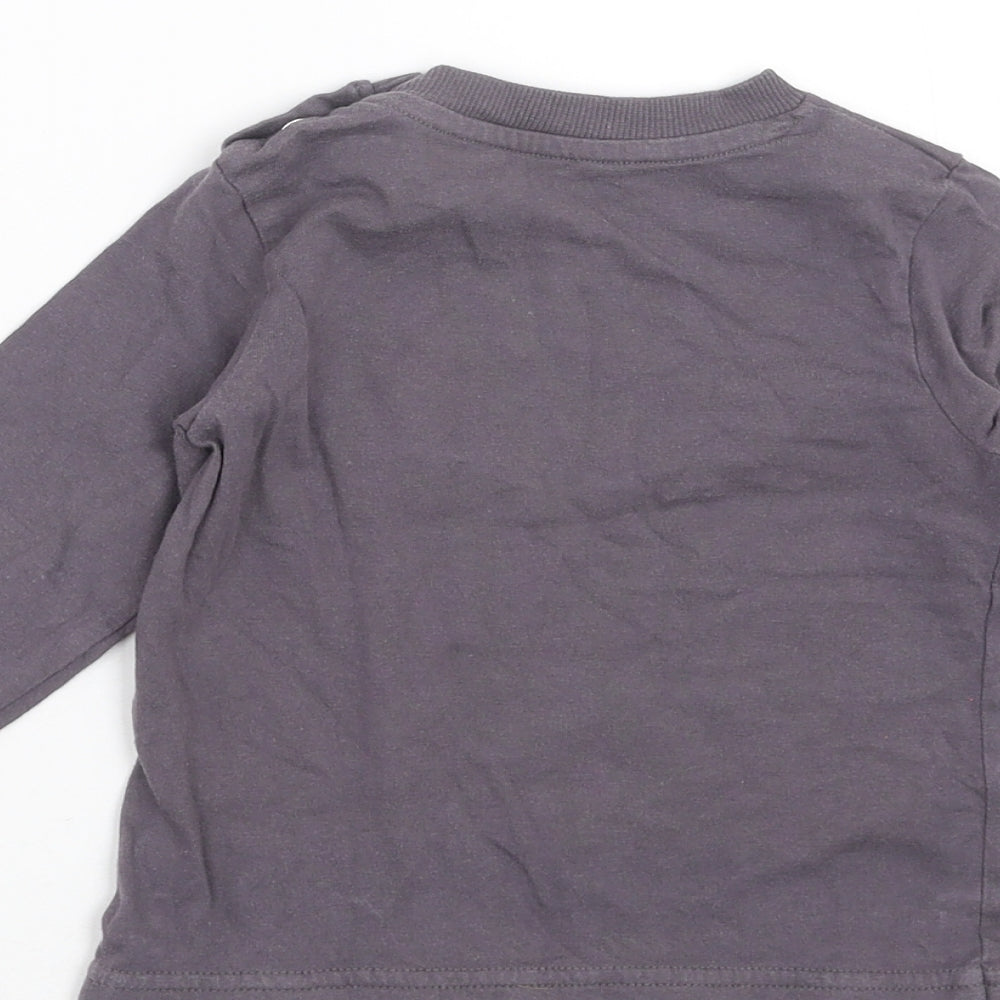 Nutmeg Boys Purple   Basic T-Shirt Size 12-18 Months  - dog