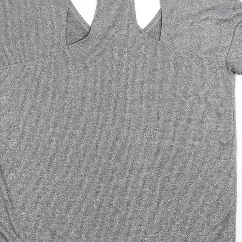 NEXT Womens Silver   Basic T-Shirt Size 10