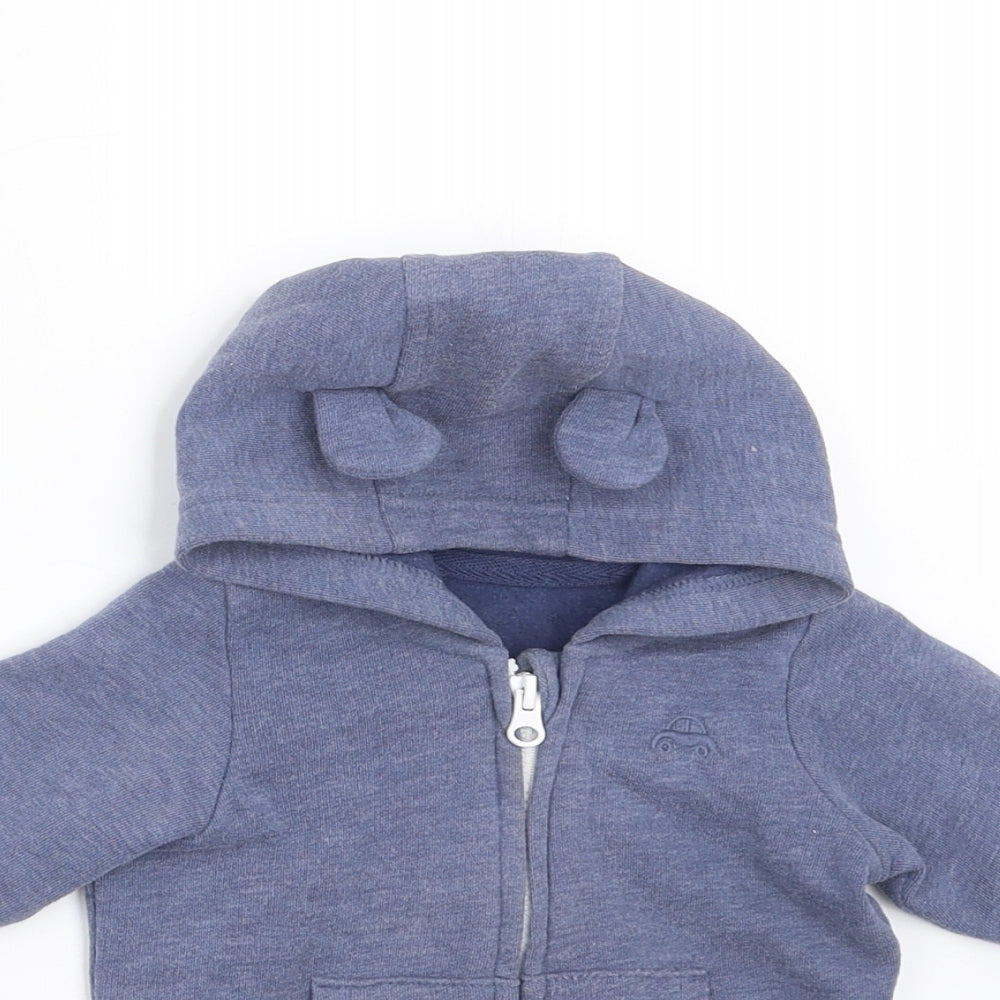 George Baby Blue   Full Zip Jumper Size 0-3 Months