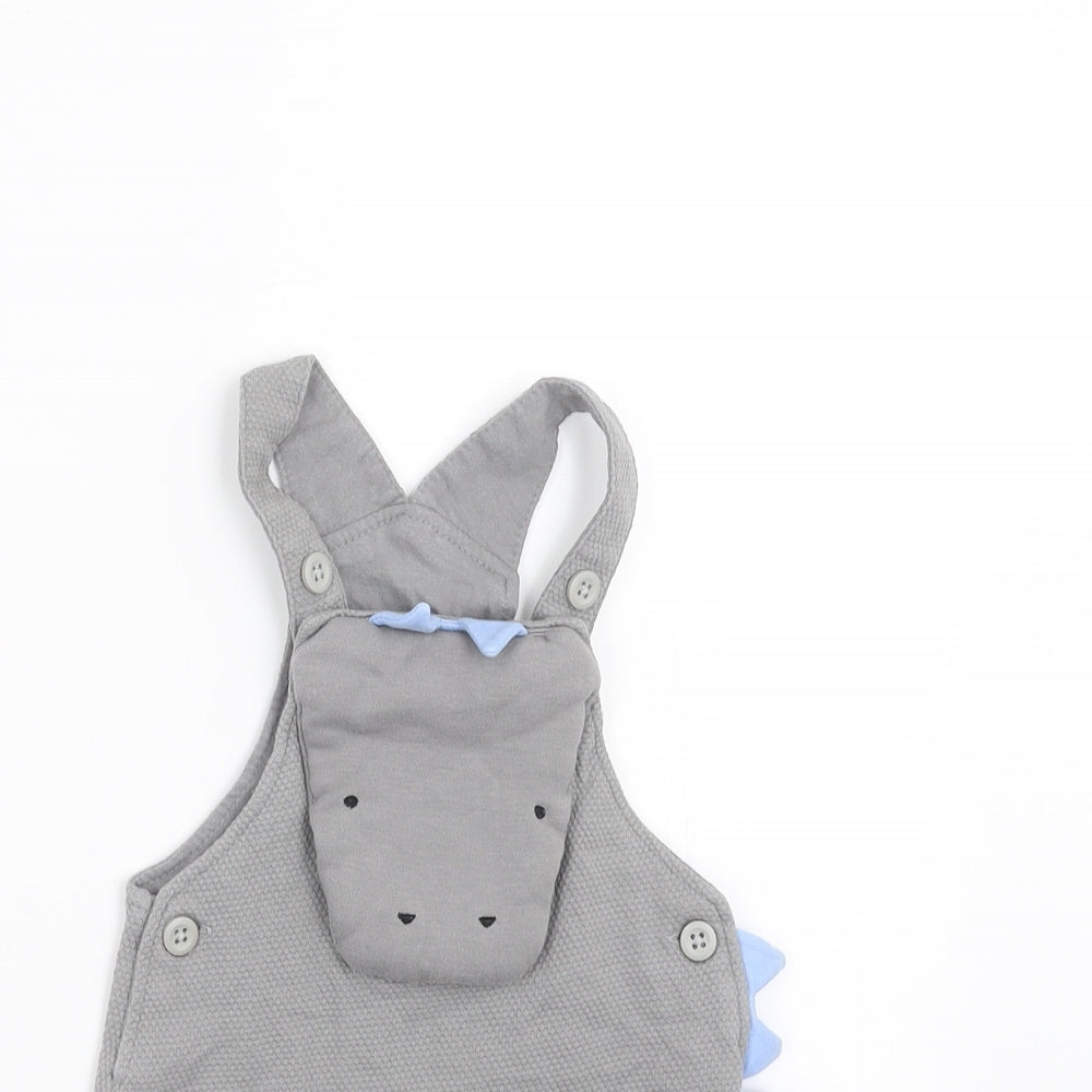 NEXT Boys Grey   Dungaree Outfit/Set Size 3-6 Months