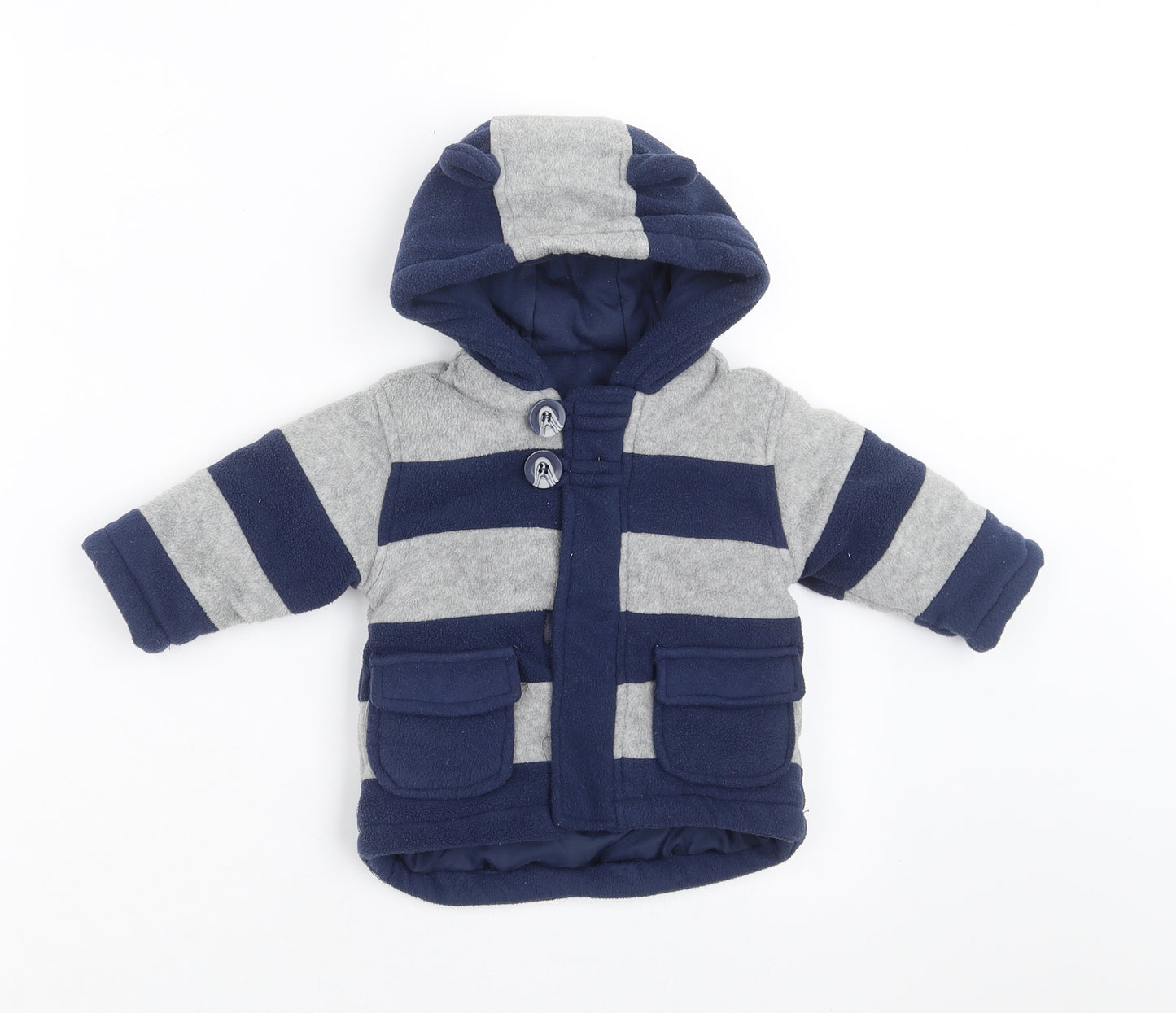 George Boys Blue Striped  Jacket  Size 3-6 Months