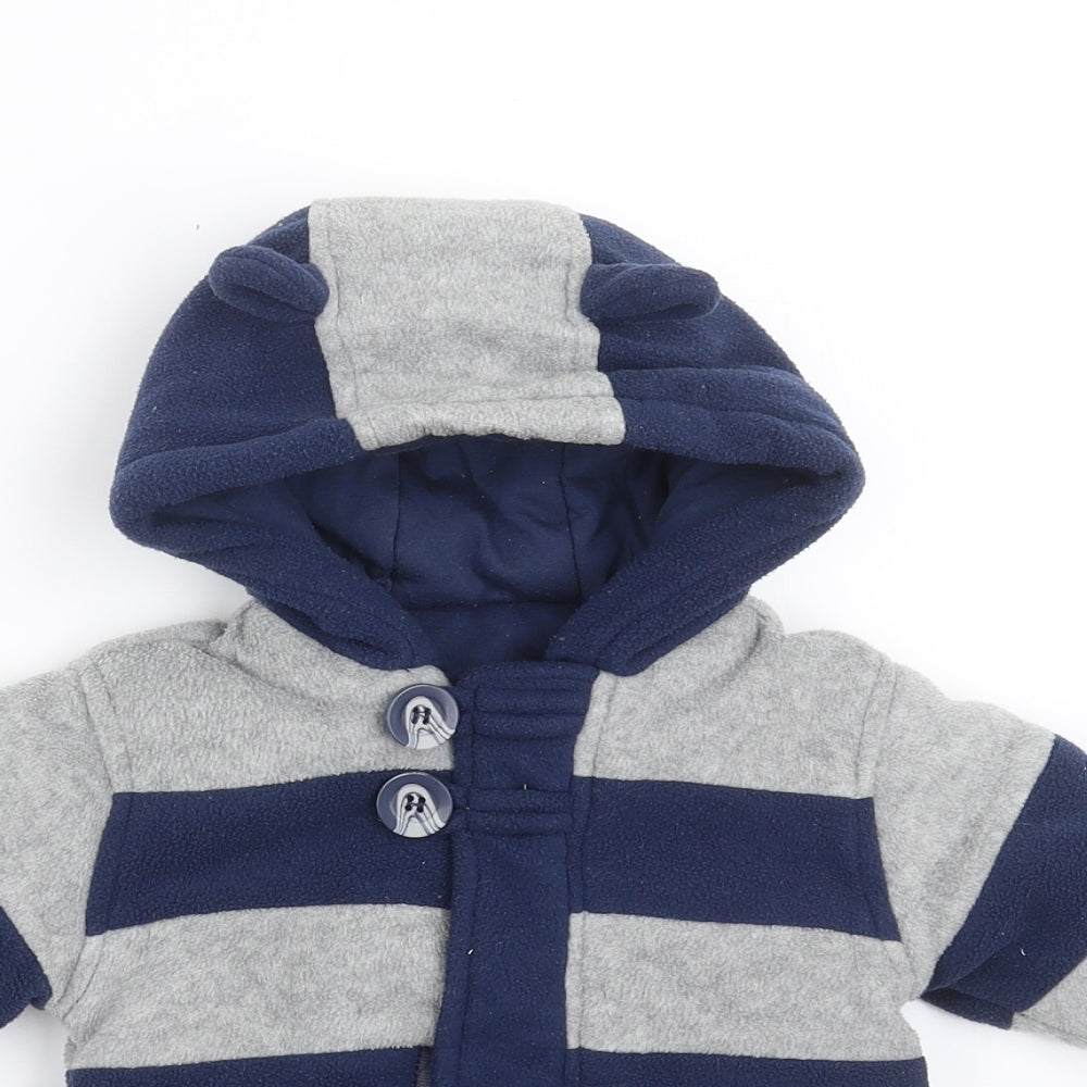 George Boys Blue Striped  Jacket  Size 3-6 Months