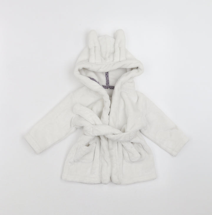 Billie Baby White Solid Robe Size 3-6 Months