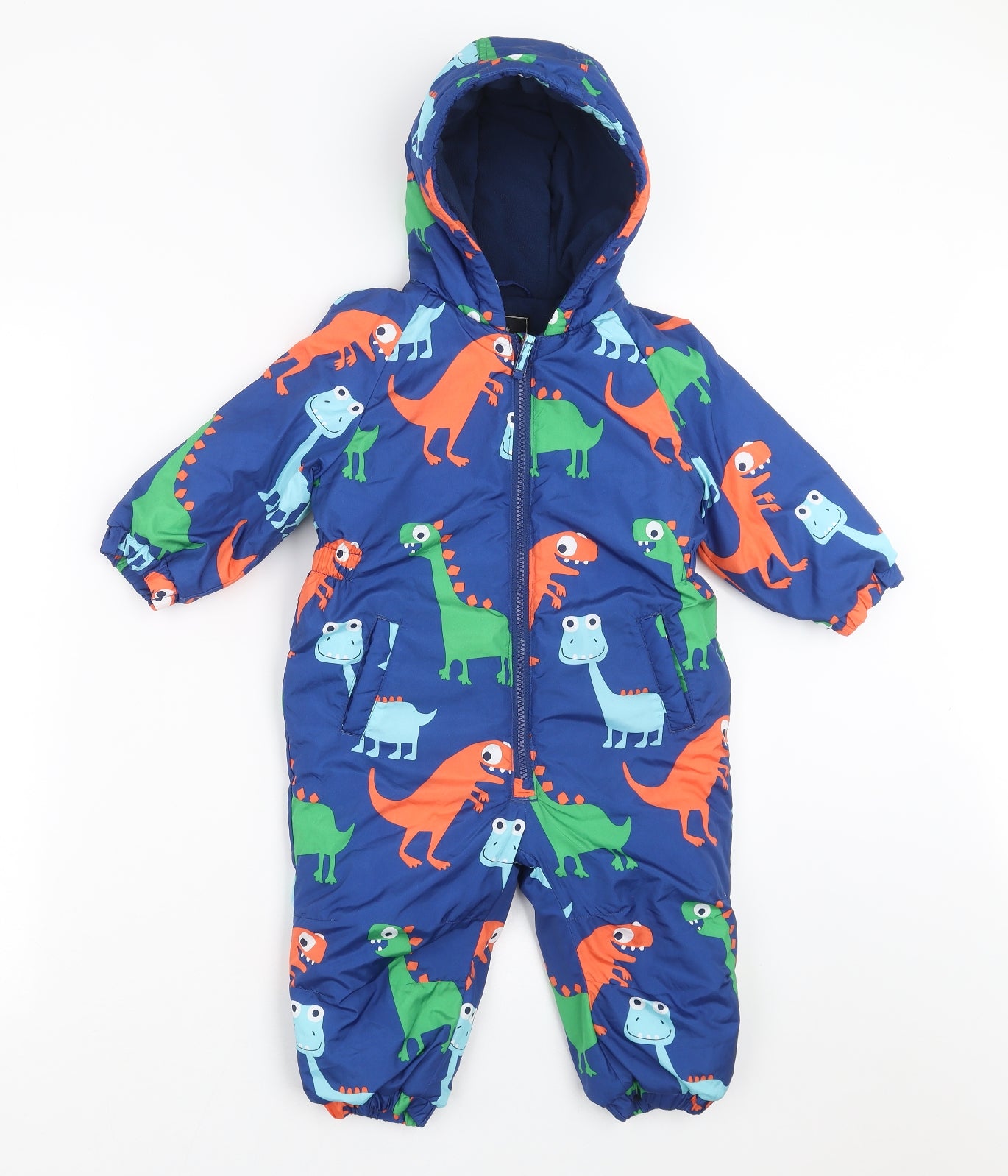 NEXT Baby Blue    Snowsuit Size 12-18 Months  - DInosaur