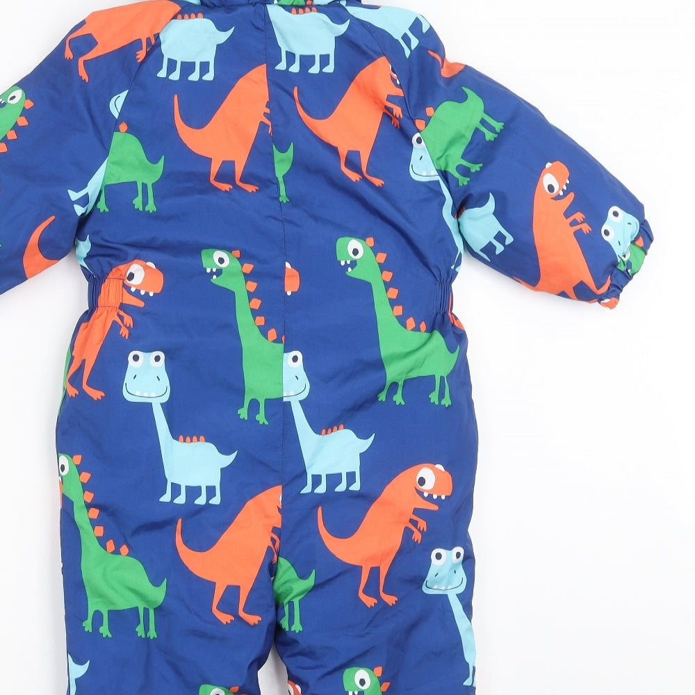 NEXT Baby Blue    Snowsuit Size 12-18 Months  - DInosaur