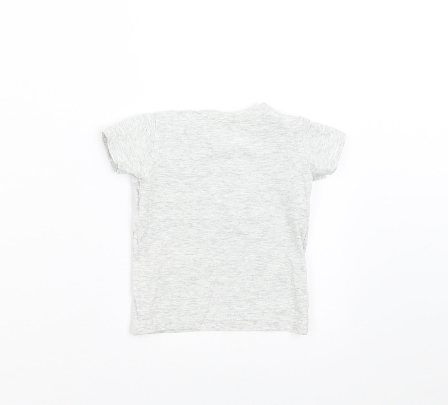 United Colors of Benetton Girls Grey   Basic T-Shirt Size 3-6 Months  - heart