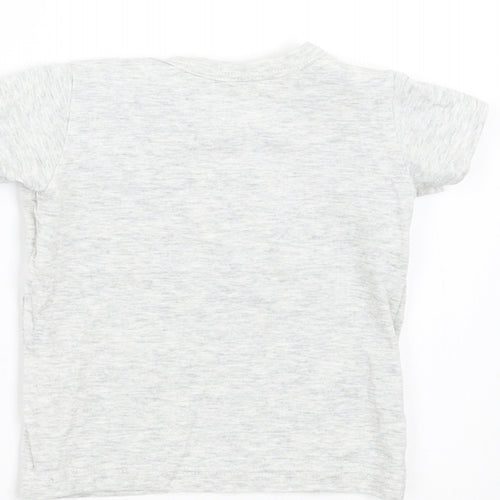 United Colors of Benetton Girls Grey   Basic T-Shirt Size 3-6 Months  - heart