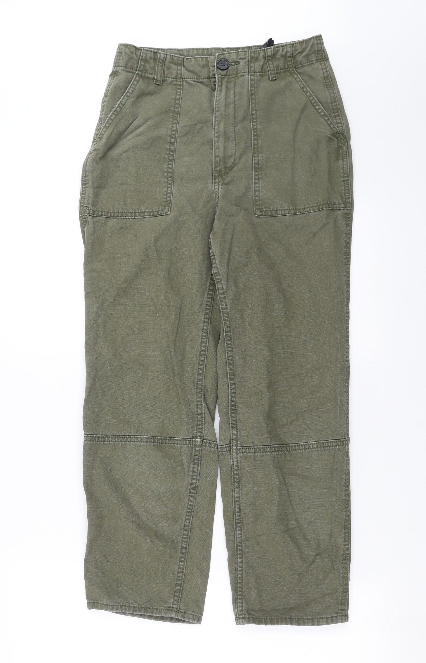 Divided by H&M Womens Green  Denim Straight Jeans Size 8 L24 in