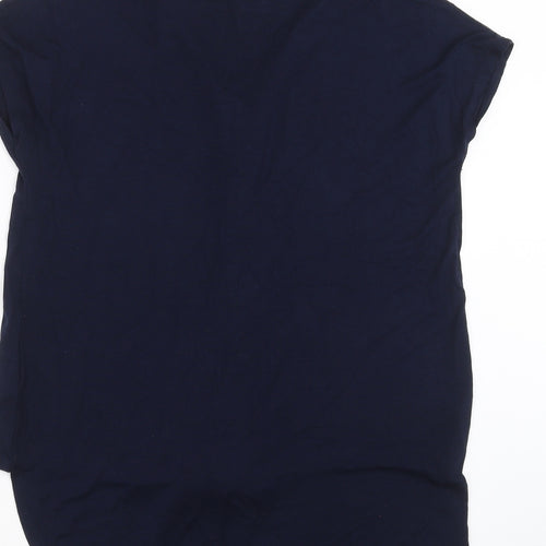 Vetiver Womens Blue   Basic T-Shirt Size 12  - tie Front Detail