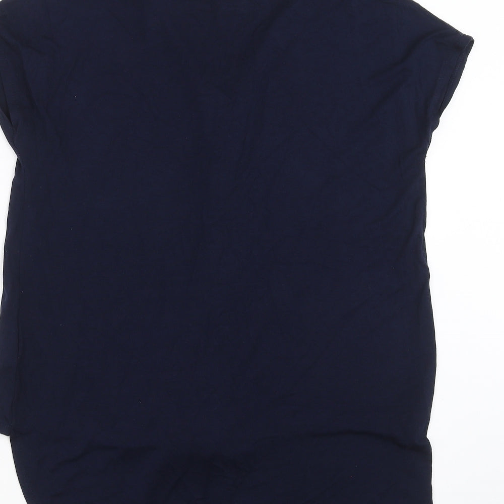 Vetiver Womens Blue   Basic T-Shirt Size 12  - tie Front Detail