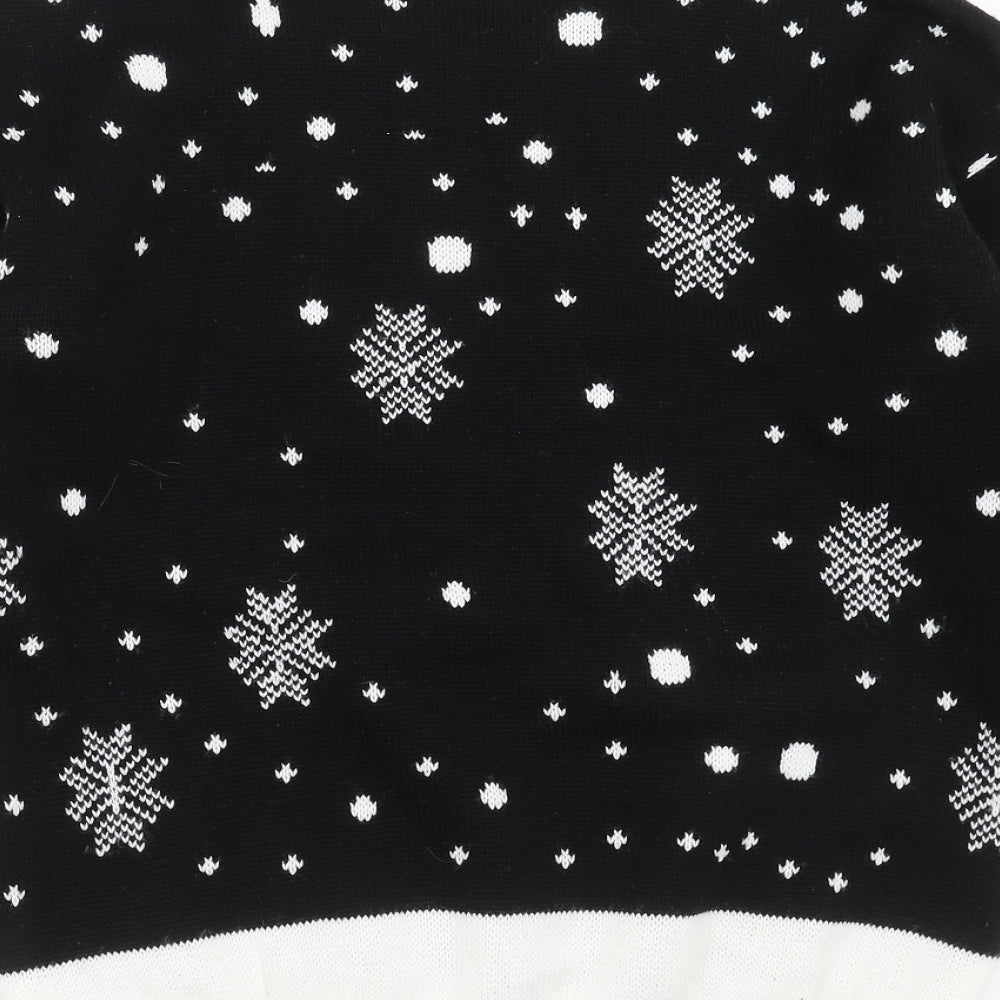 Sixth Avenue Womens Black  Knit Pullover Jumper Size S  - christmas