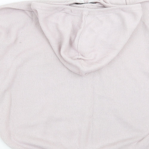 Boohoo Womens Purple  Knit Pullover Hoodie Size M