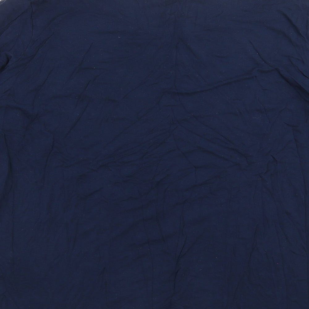 NEXT Womens Blue   Basic T-Shirt Size L  - Lace Sleeve detail