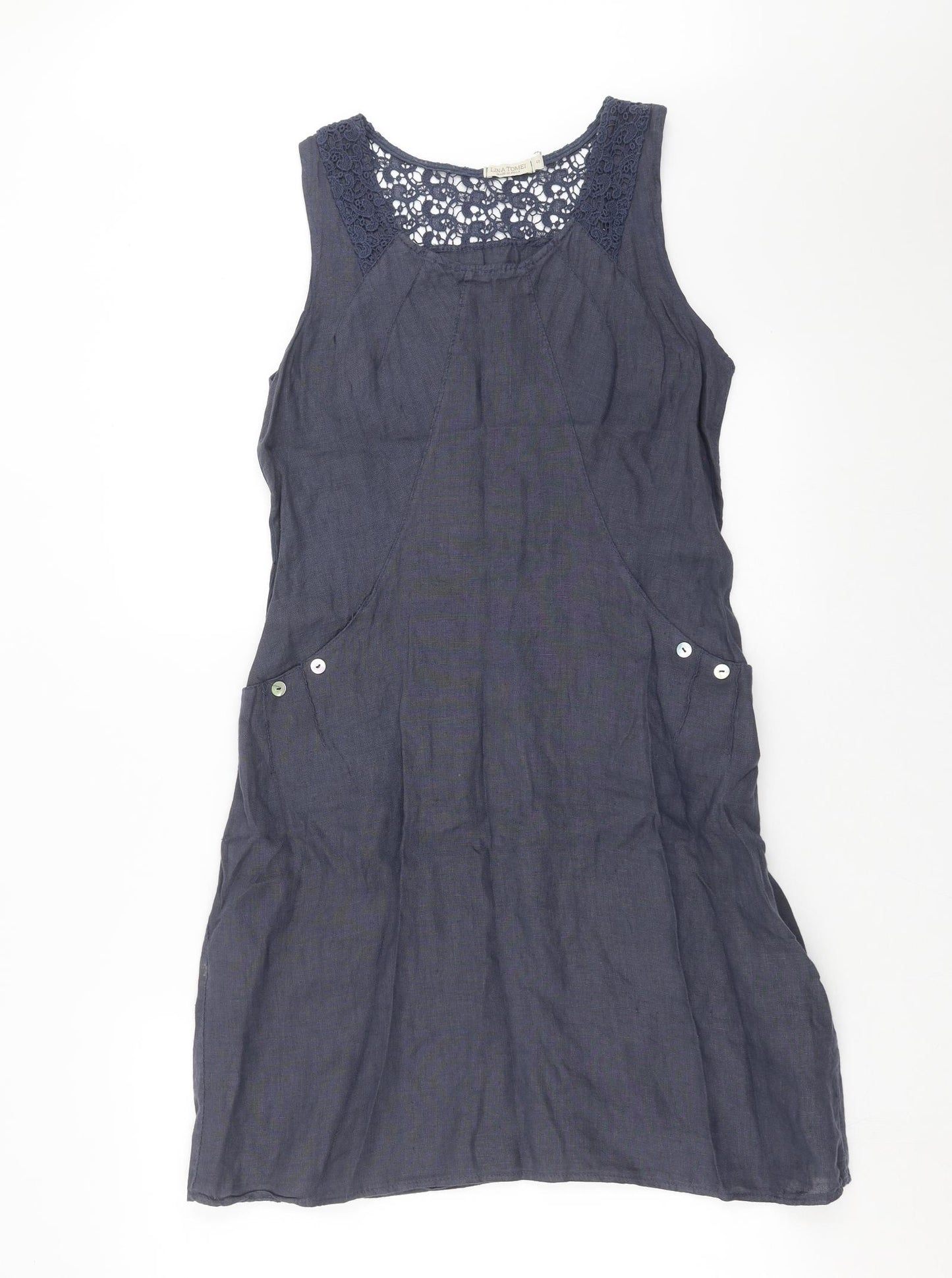 Lina Tomei Womens Blue   Shift  Size S