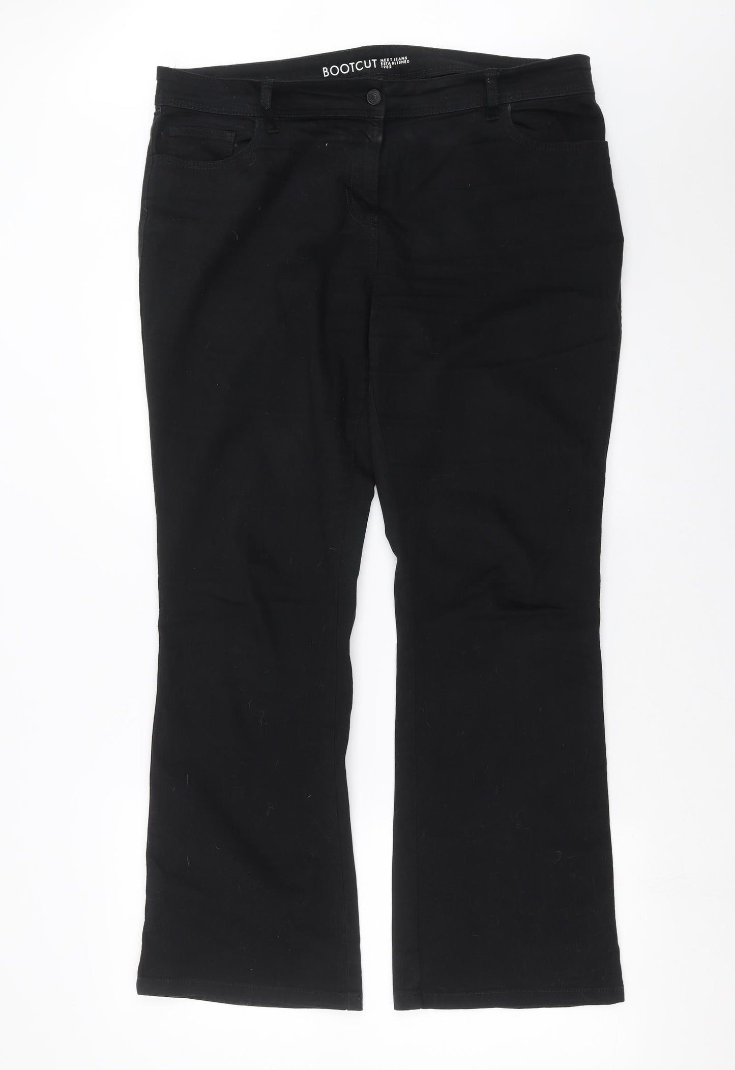 NEXT Womens Black  Denim Bootcut Jeans Size 18 L30 in