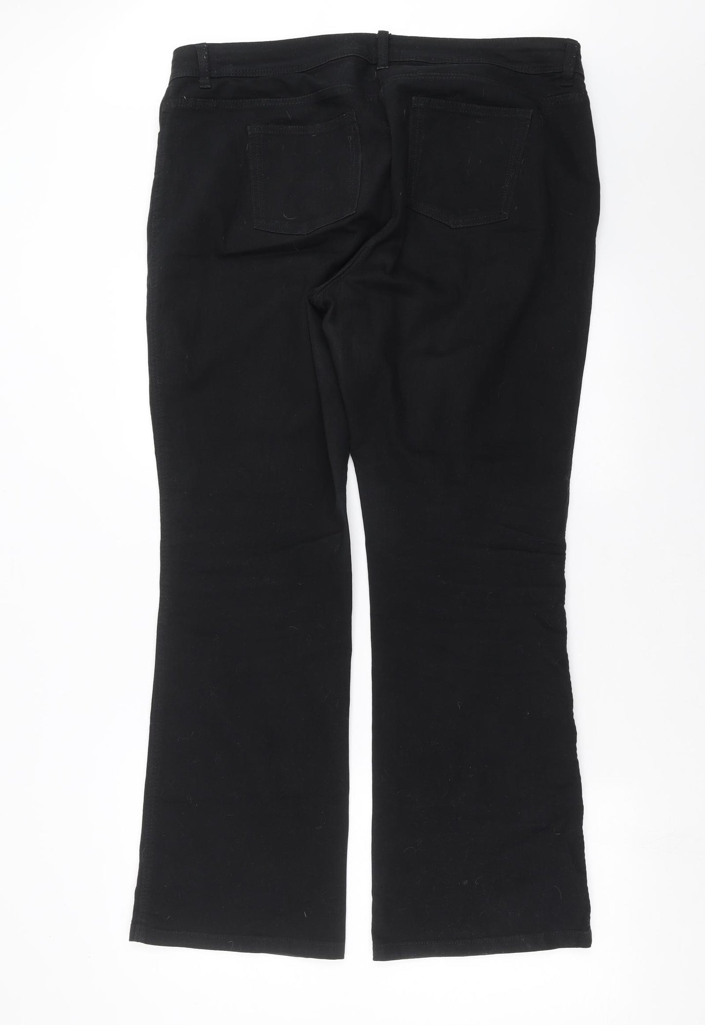 NEXT Womens Black  Denim Bootcut Jeans Size 18 L30 in