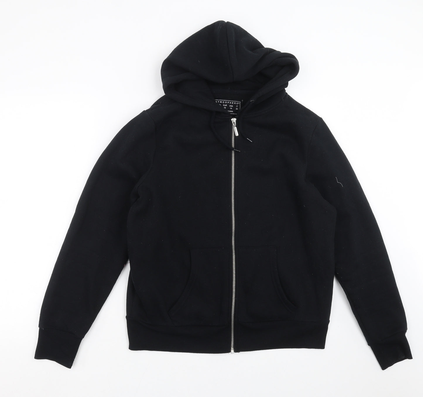 Primark Womens Black   Full Zip Hoodie Size 18