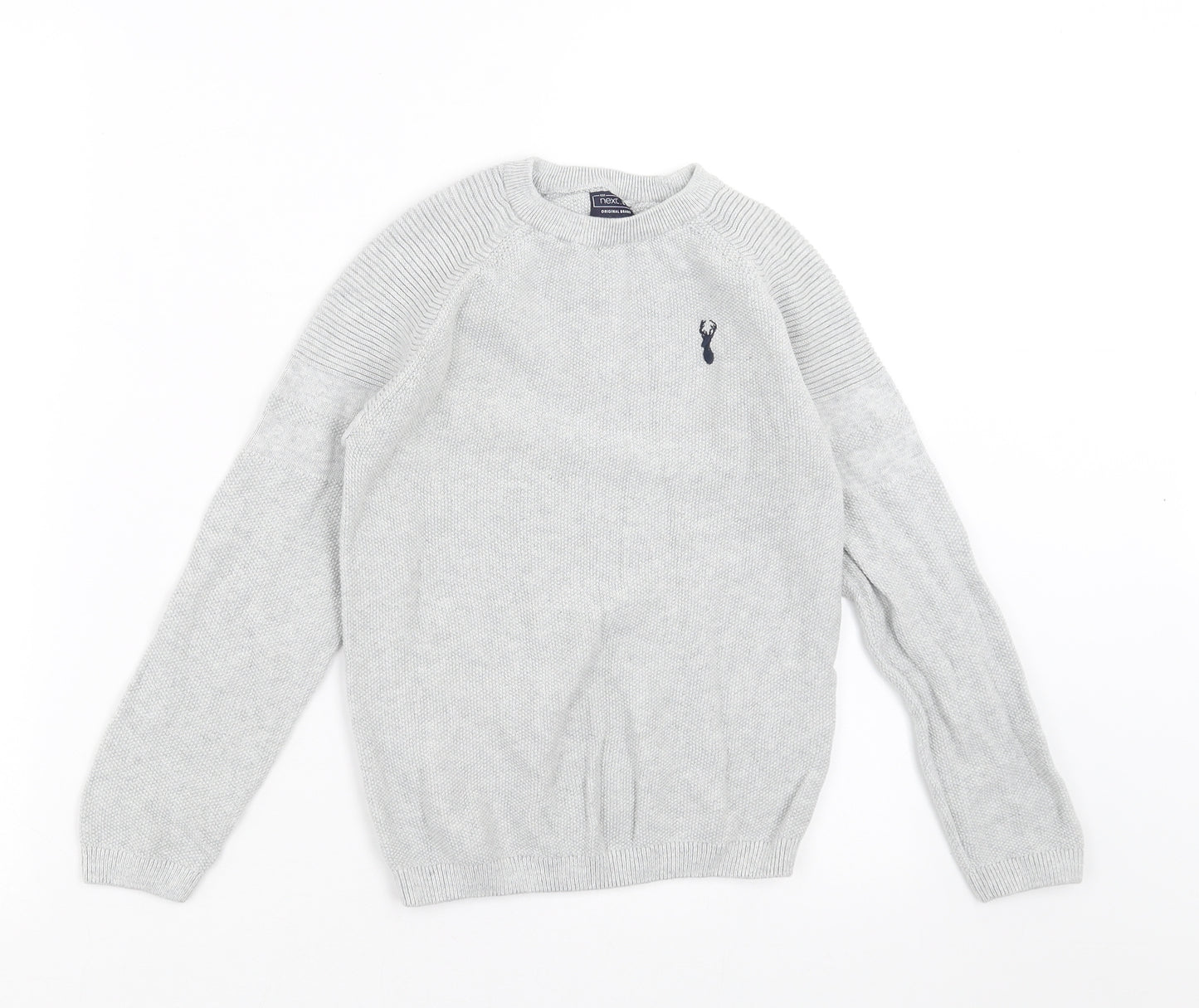 NEXT Boys Grey  Knit Pullover Jumper Size 8 Years