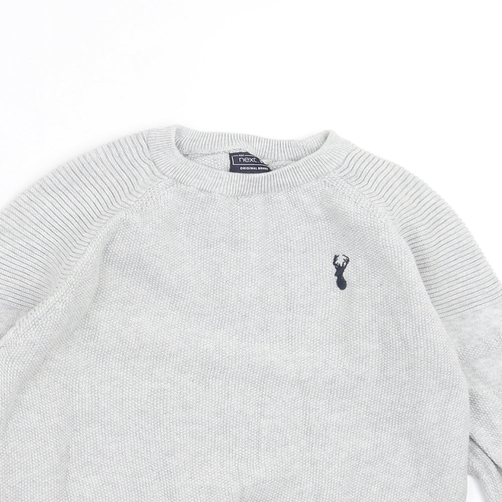 NEXT Boys Grey  Knit Pullover Jumper Size 8 Years