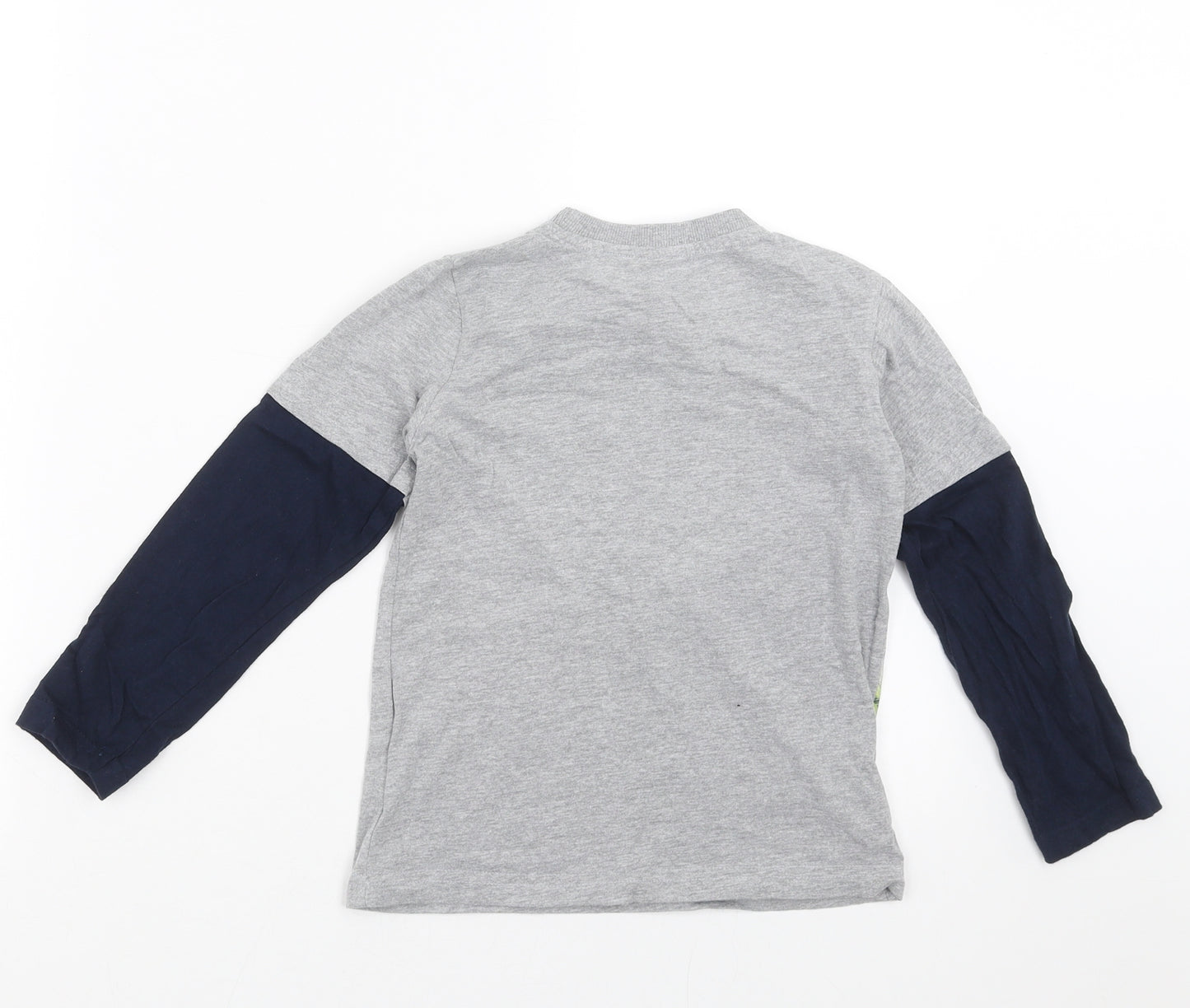 M&Co Boys Grey   Basic T-Shirt Size 6-7 Years  - DInosaur