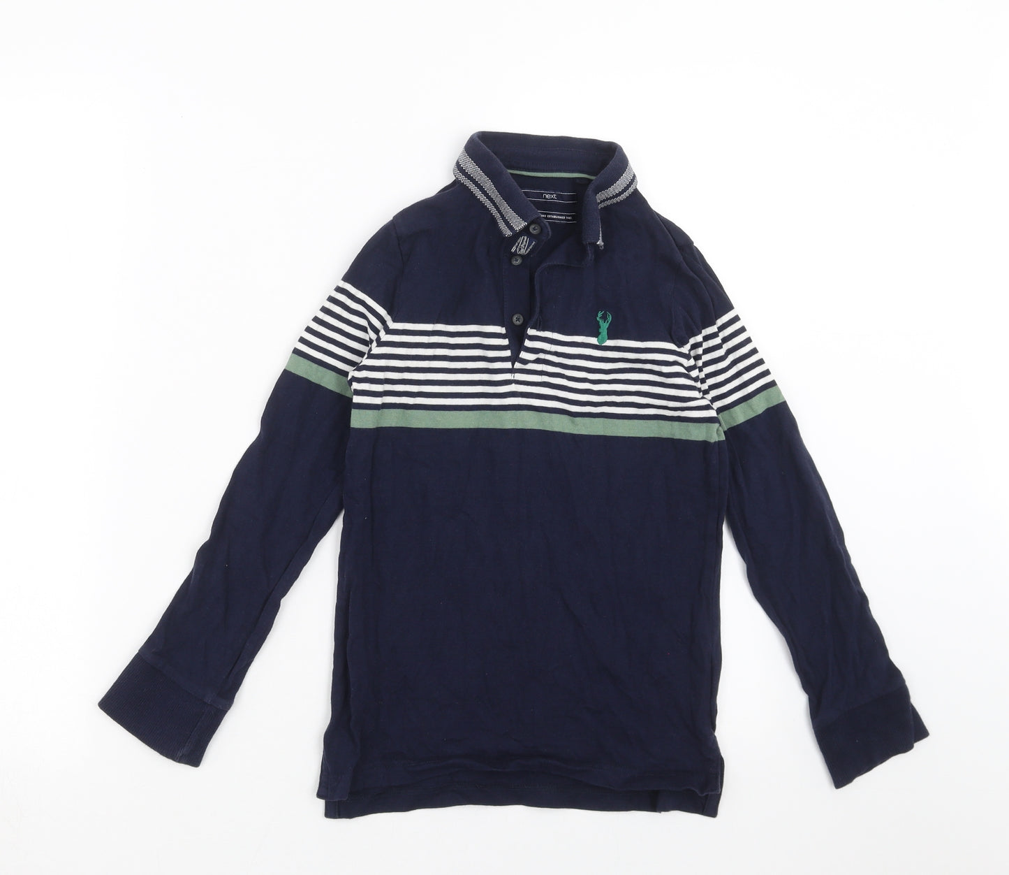 NEXT Boys Blue Striped  Basic Polo Size 9 Years