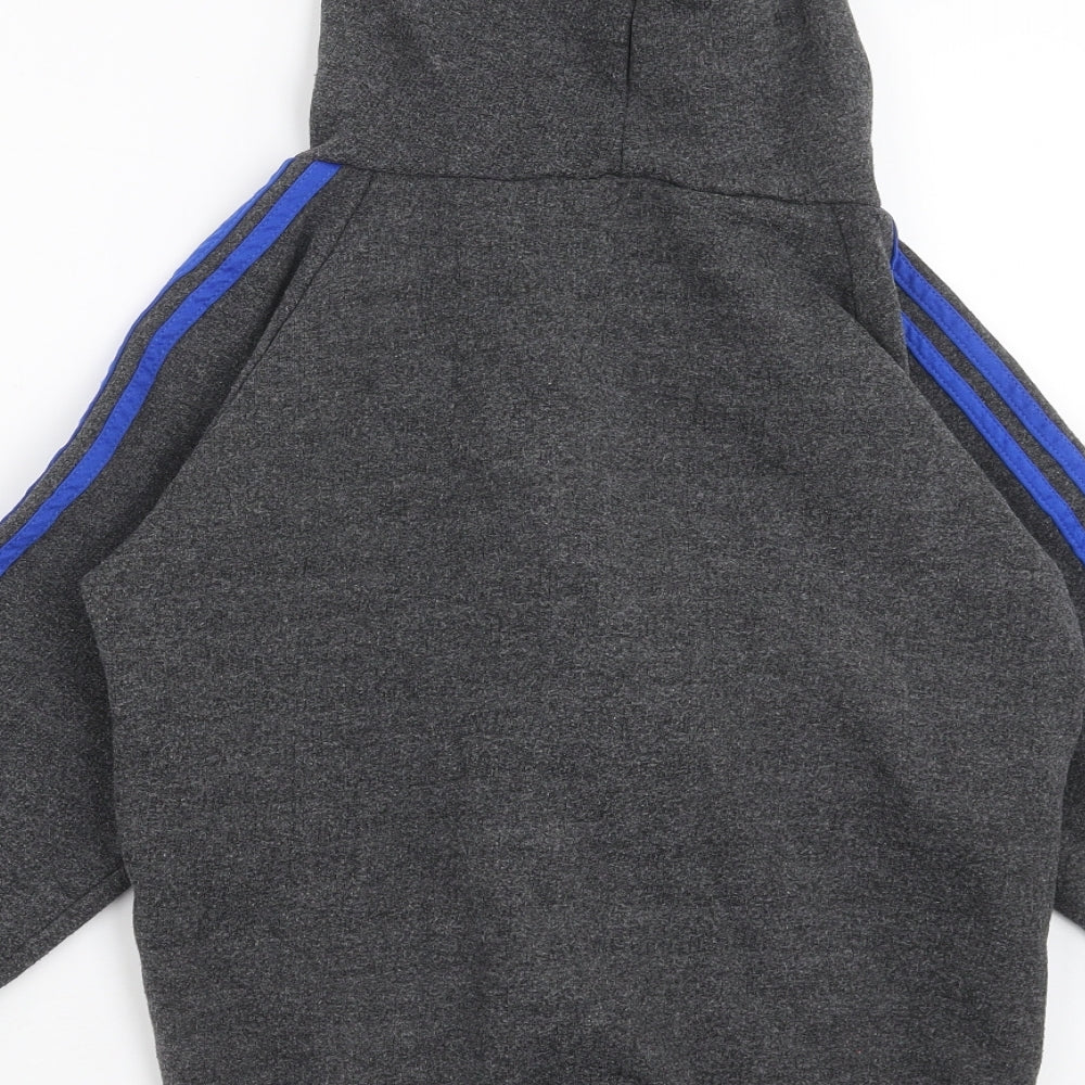 adidas Boys Grey   Full Zip Hoodie Size L