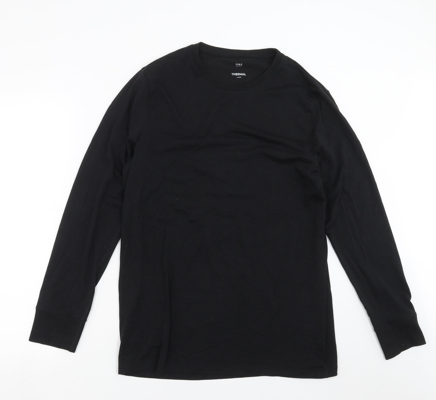 Marks and Spencer Mens Black    T-Shirt Size L  - thermal