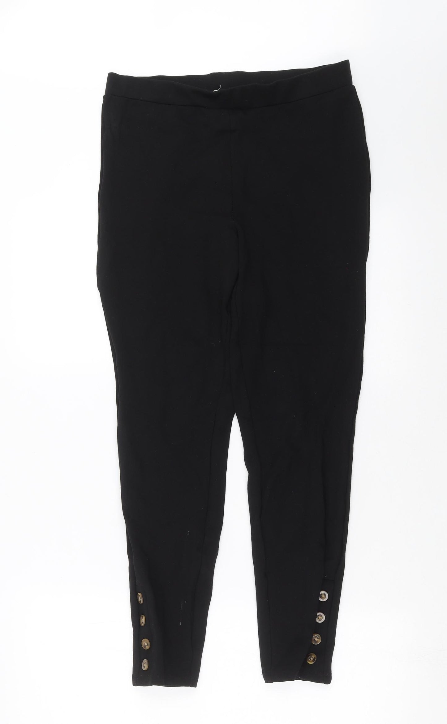 Papaya Womens Black   Trousers  Size 14 L26 in