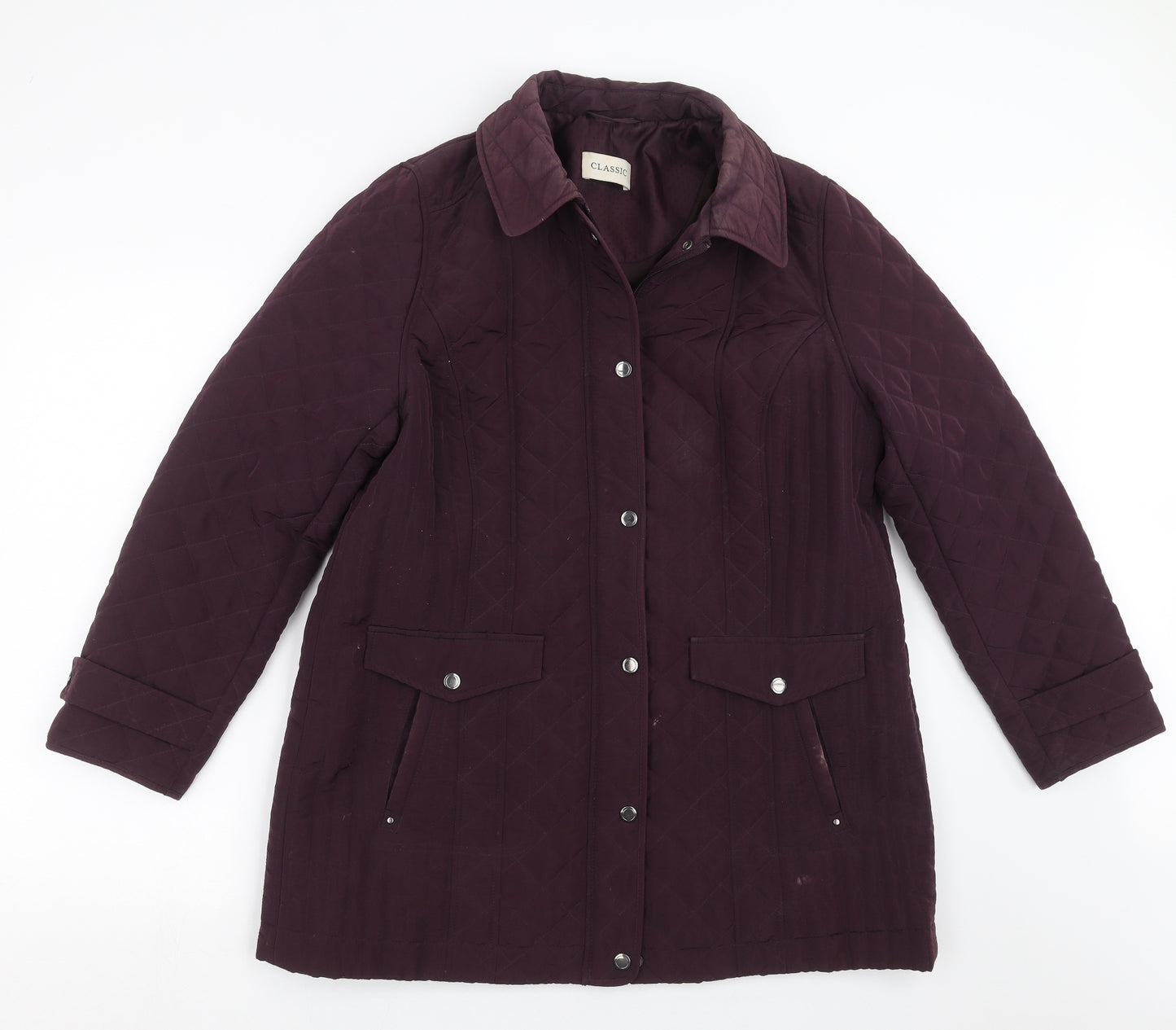 Marks and Spencer Womens Purple   Quilted Jacket Size 16
