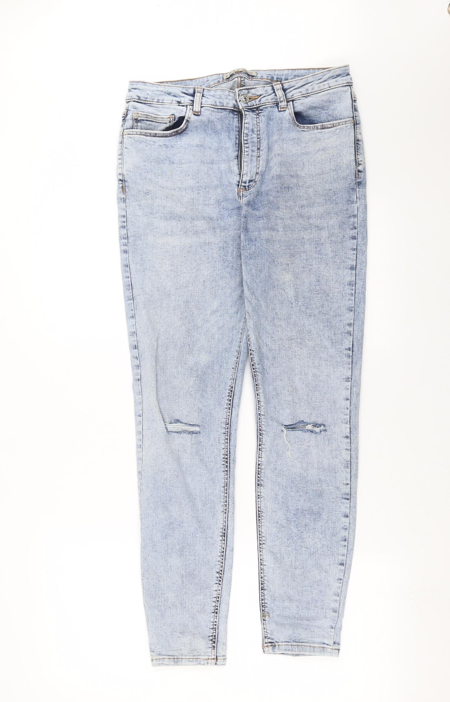 Primark Womens Blue  Denim Skinny Jeans Size 14 L29 in