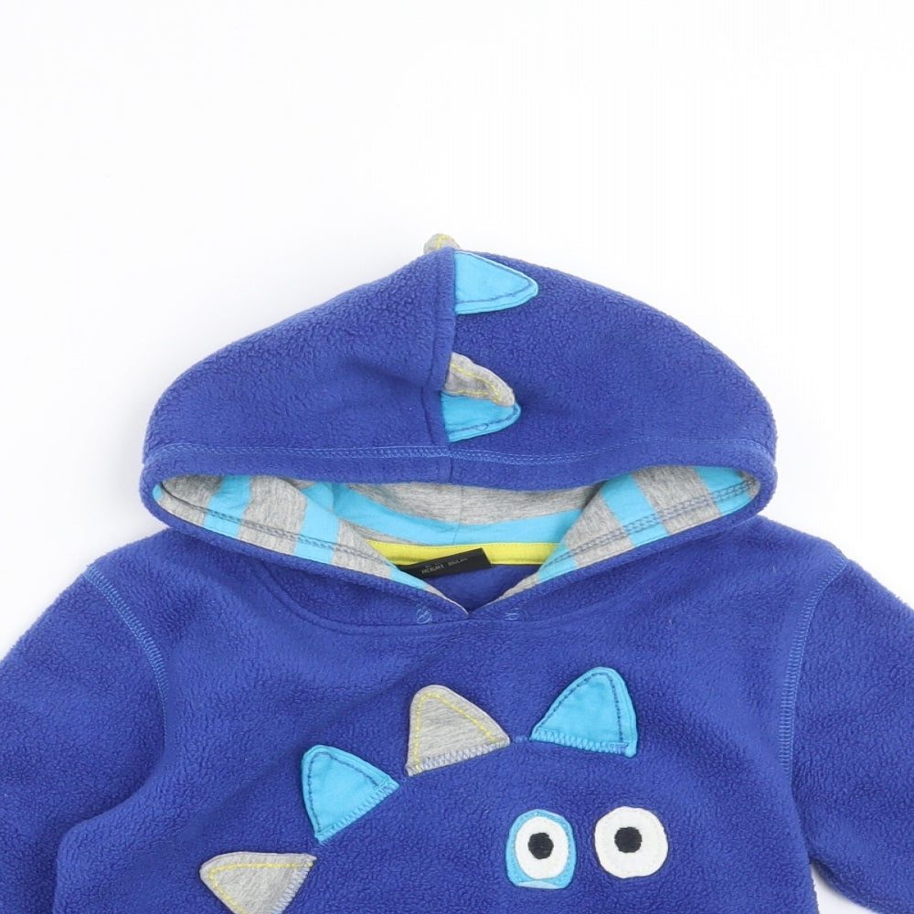 NEXT Baby Blue  Fleece Pullover Jumper Size 12-18 Months  - DInosaur