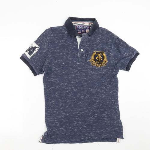 Duffer of St. George Mens Blue    Polo Size S