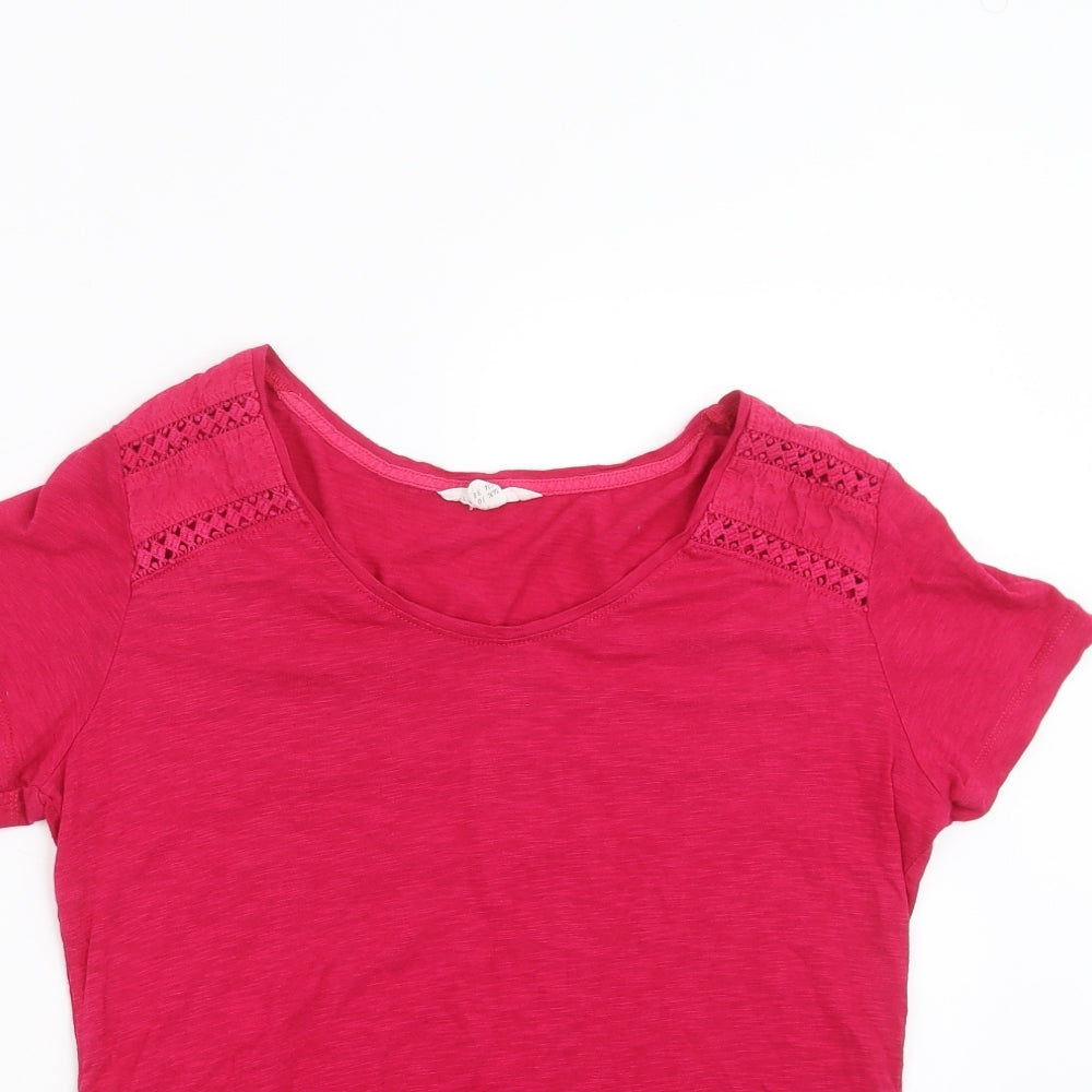 White Stuff Womens Pink   Basic T-Shirt Size 10